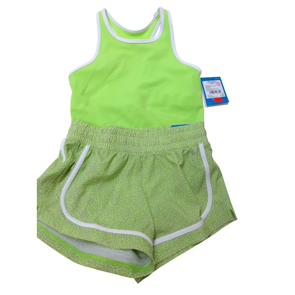 DSG Girls‎ Lime Green Momentum Tank and Stride Shorts 2-Pc Set S /#26489